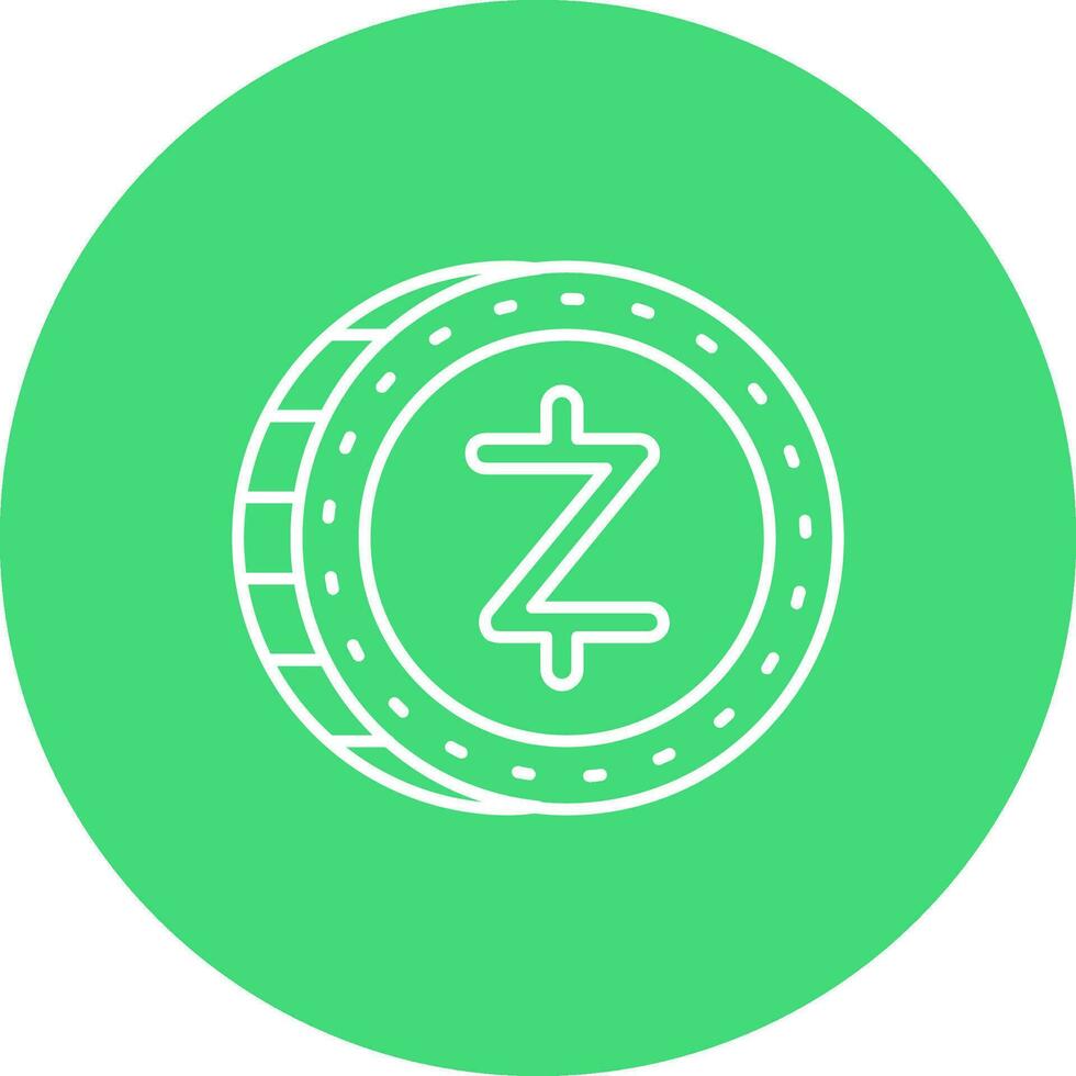 Zcash Line color circle Icon vector