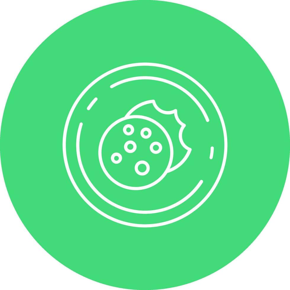 Cookie Line color circle Icon vector