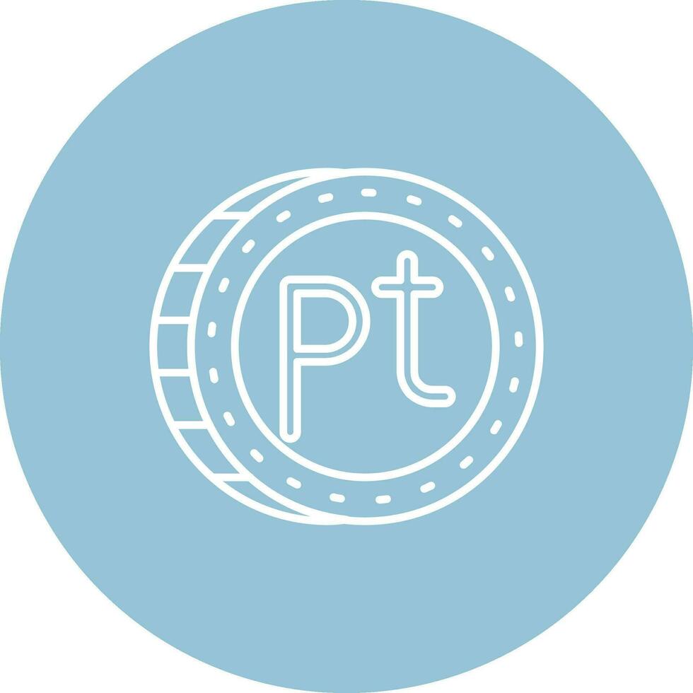 Peseta Line color circle Icon vector