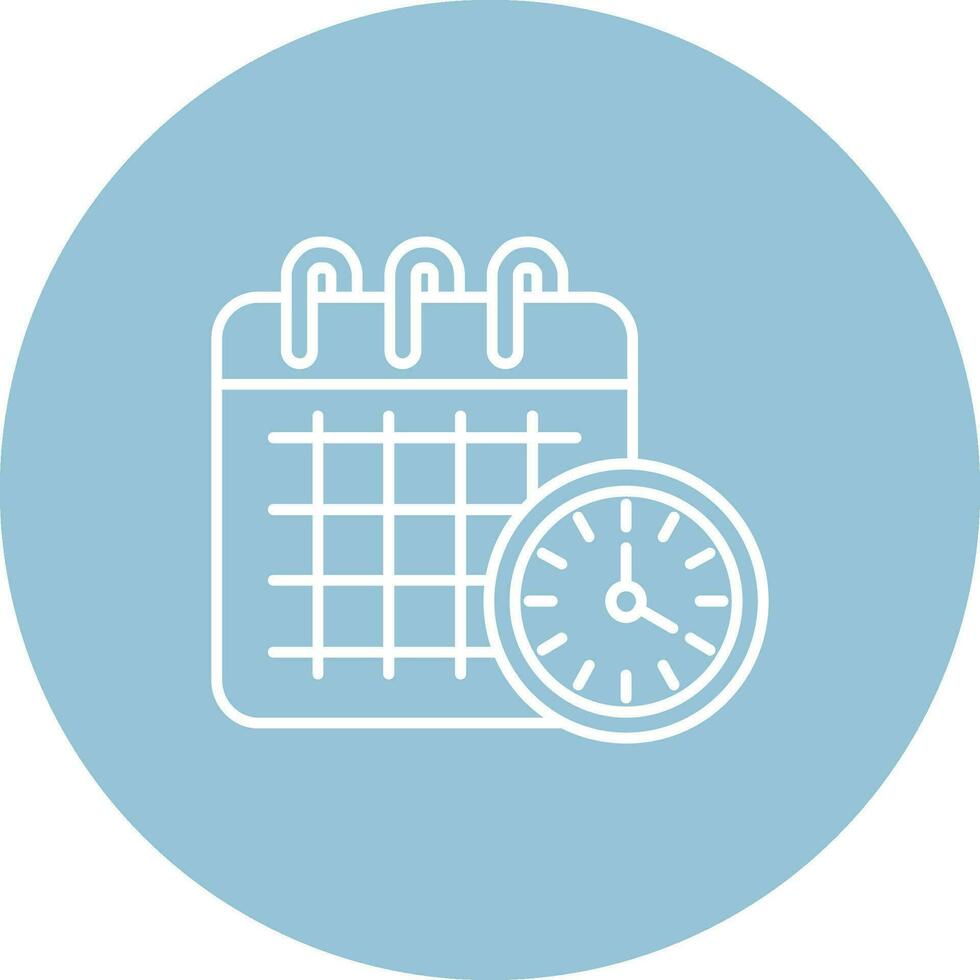 Timetable Line color circle Icon vector