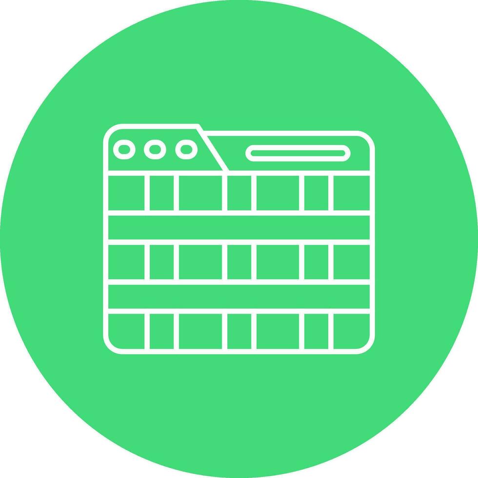 Grid Line color circle Icon vector