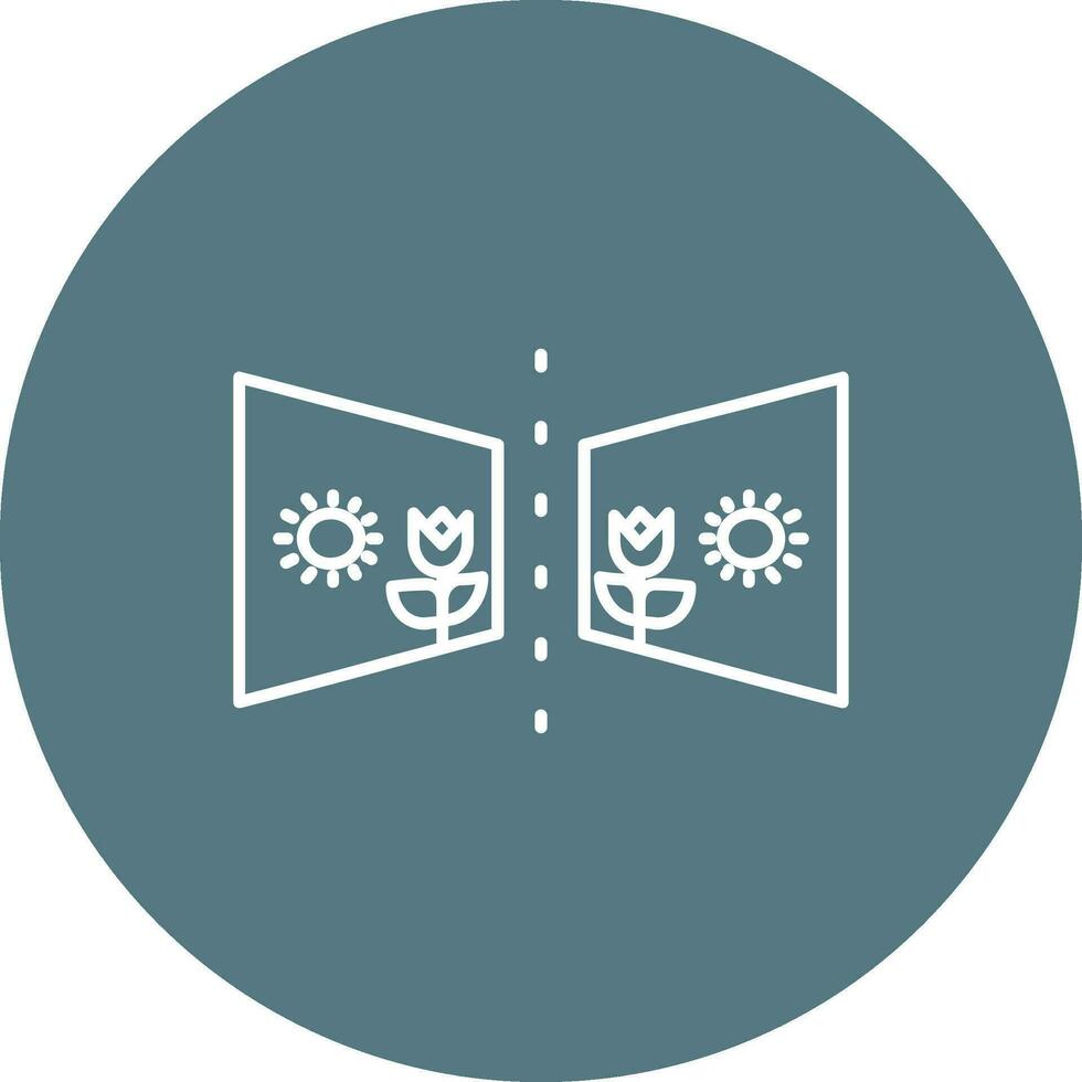 Flip Line color circle Icon vector