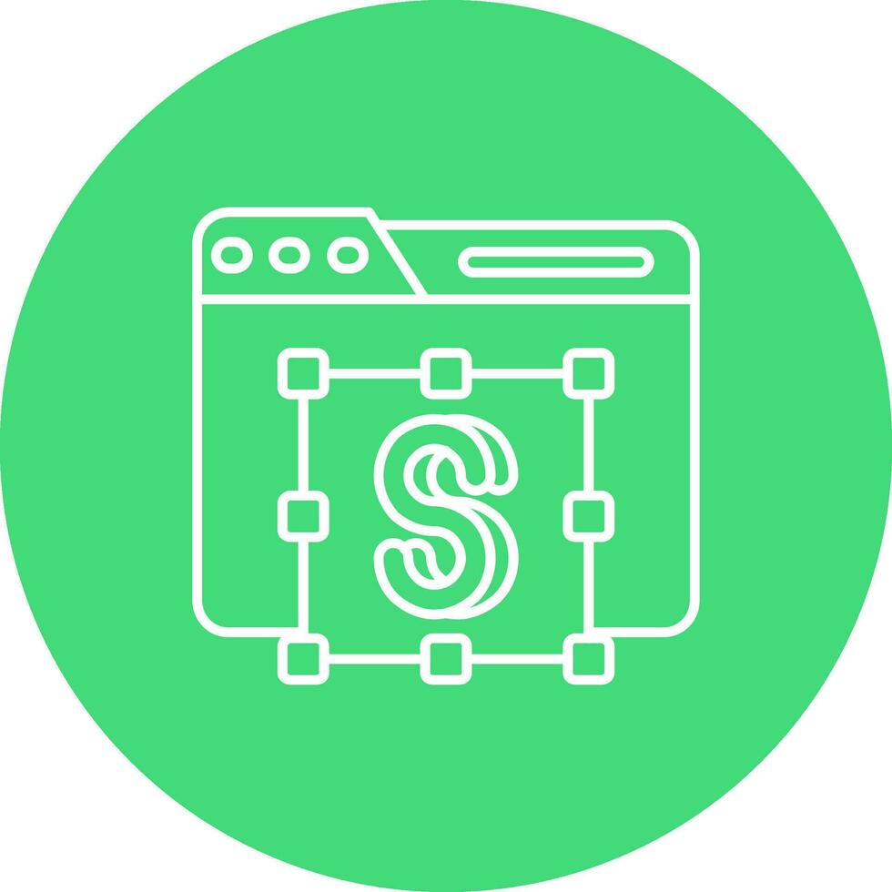 texto editor línea color circulo icono vector