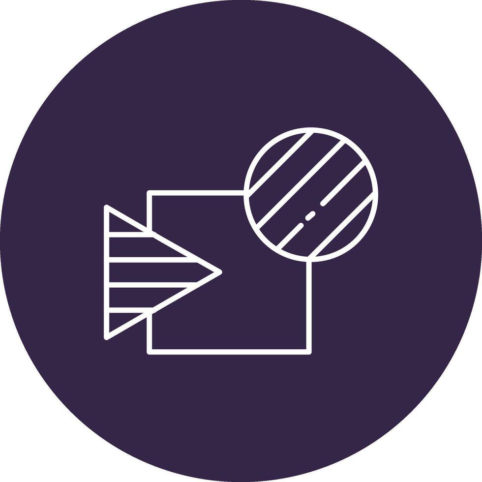Intersect Line color circle Icon vector
