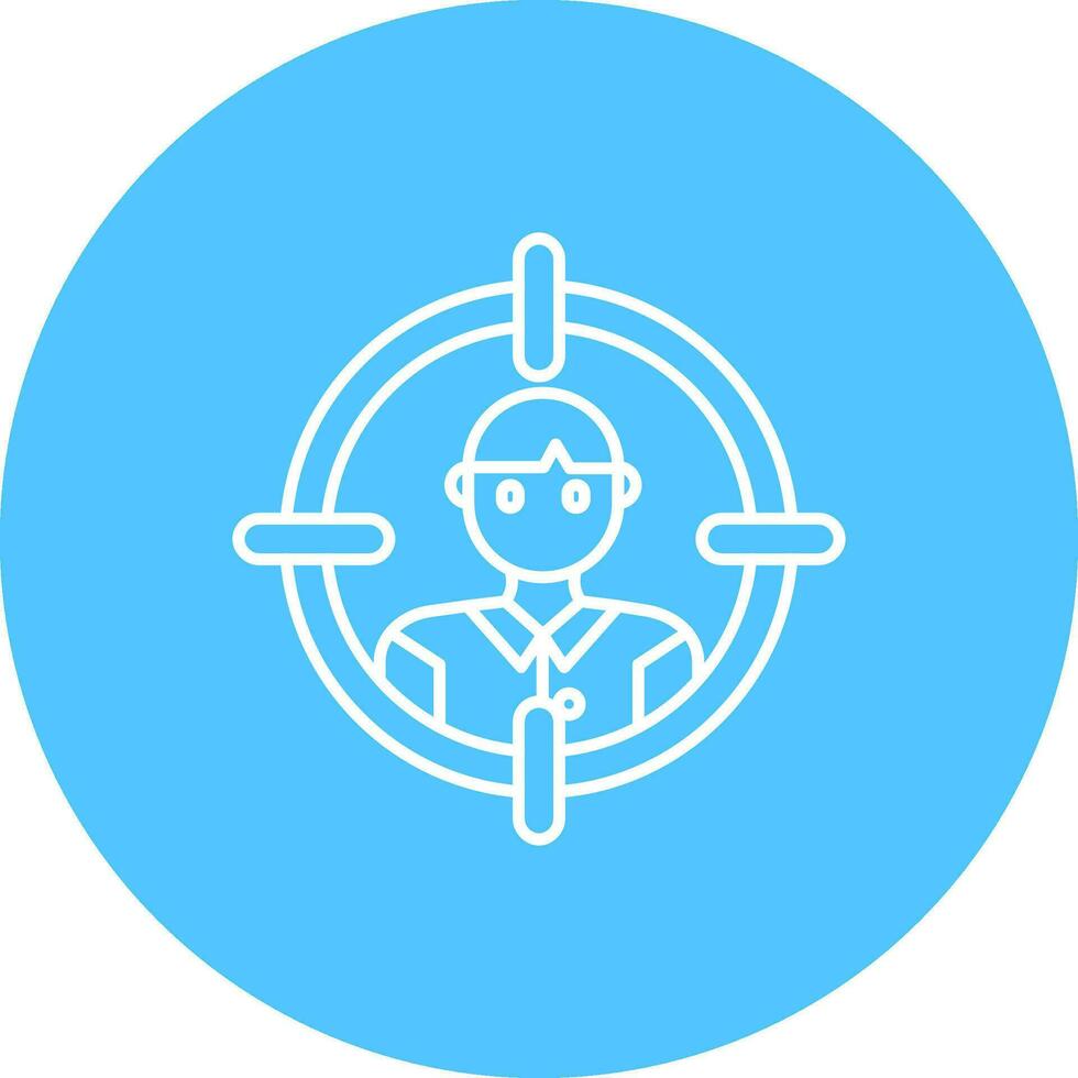 Target audience Line color circle Icon vector