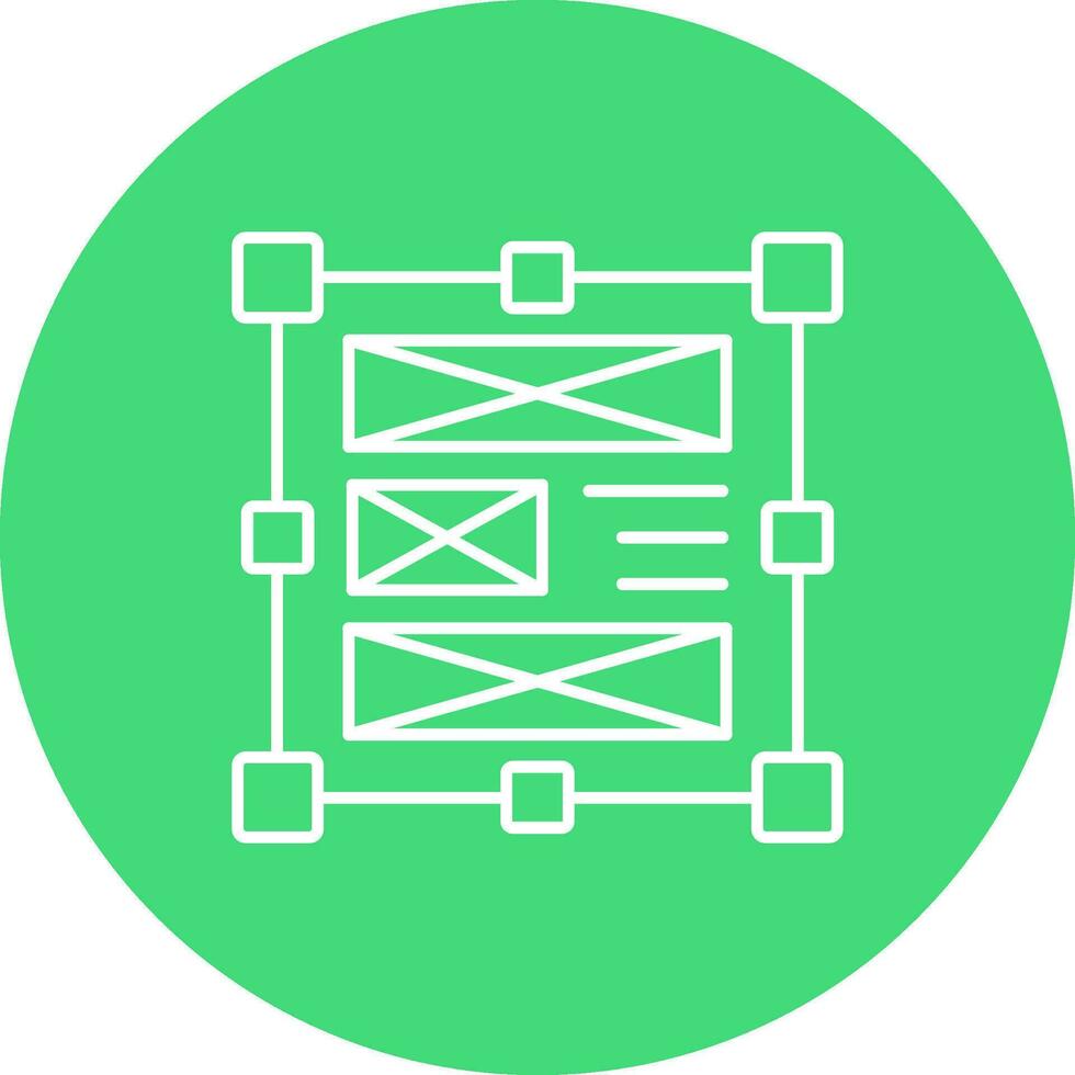 Layout Line color circle Icon vector