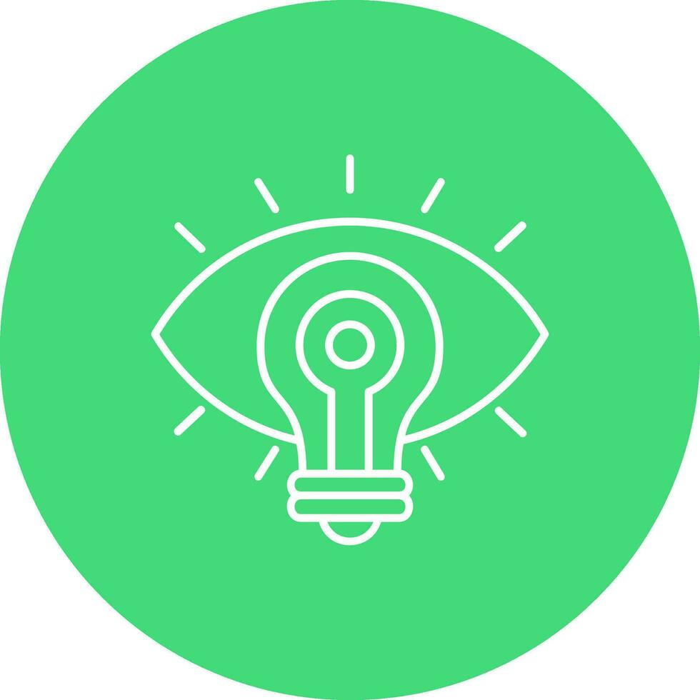 Vision Line color circle Icon vector