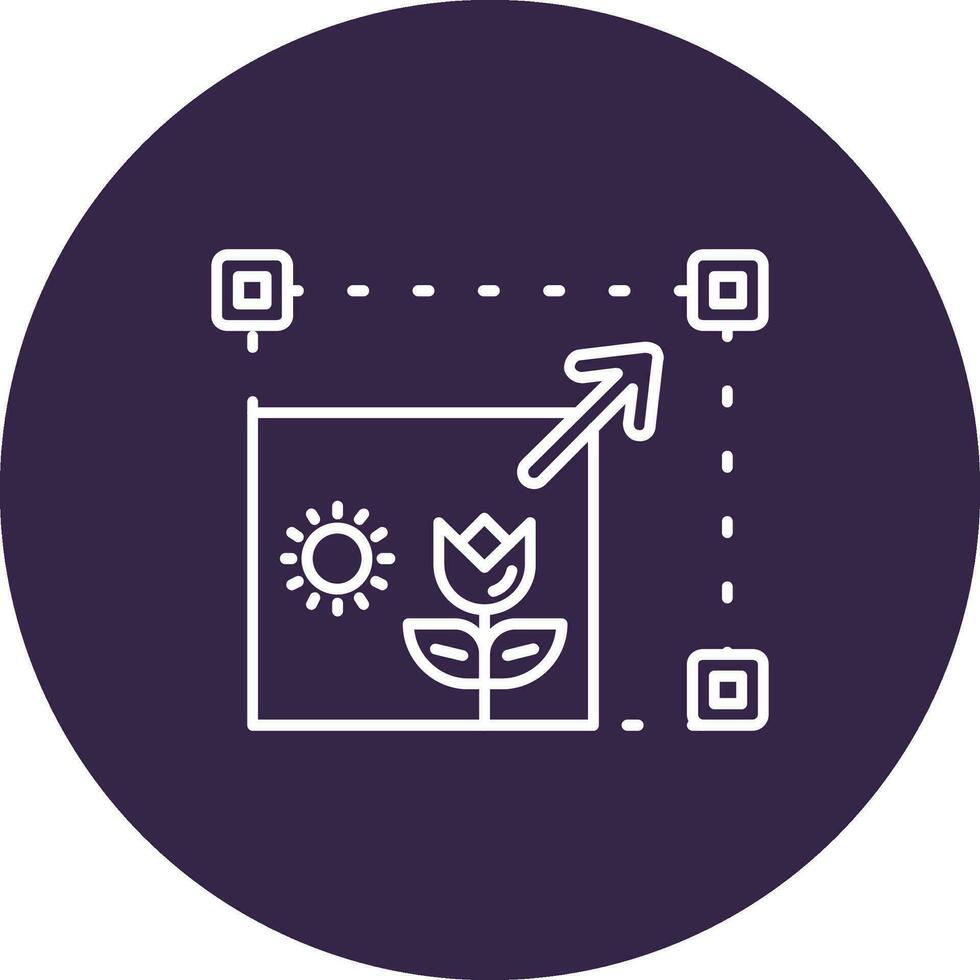 Resizing Line color circle Icon vector