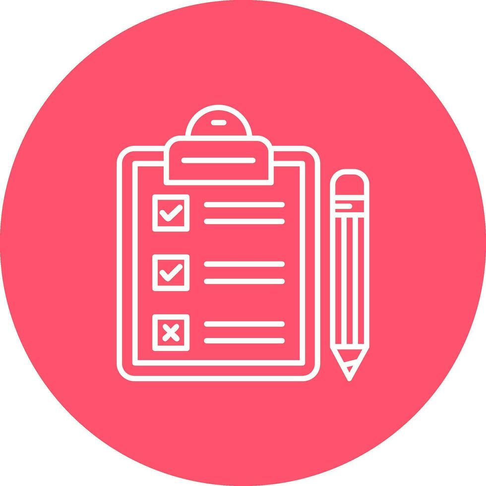 Task Line color circle Icon vector