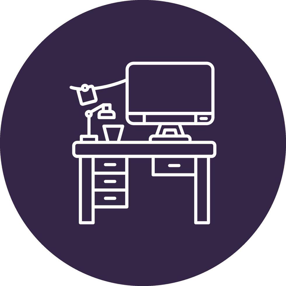Workspace Line color circle Icon vector