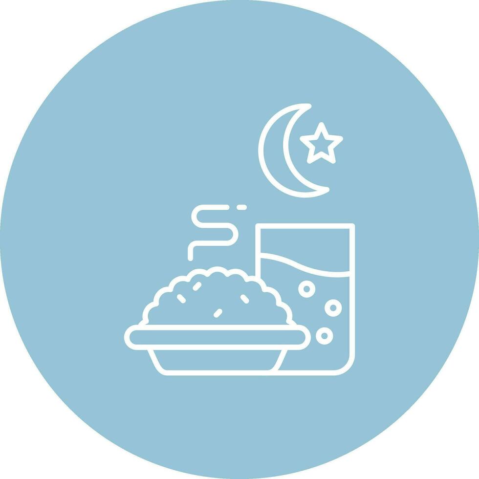 Iftar Line color circle Icon vector