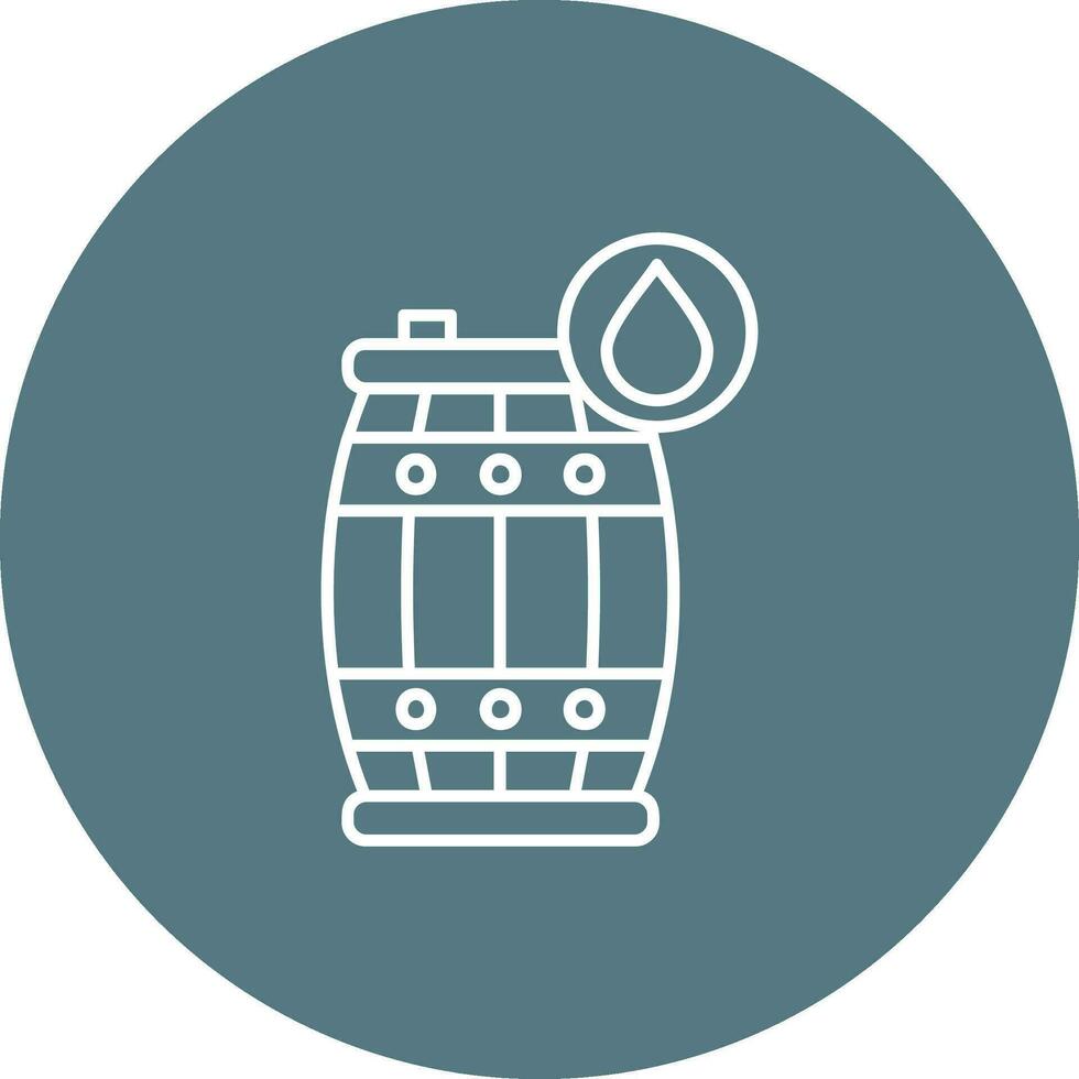 Oil barrel Line color circle Icon vector