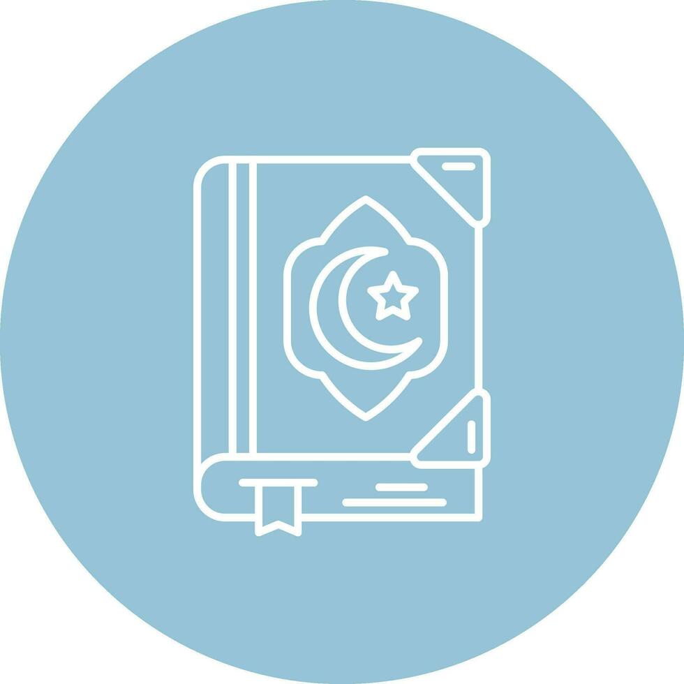 Quran Line color circle Icon vector
