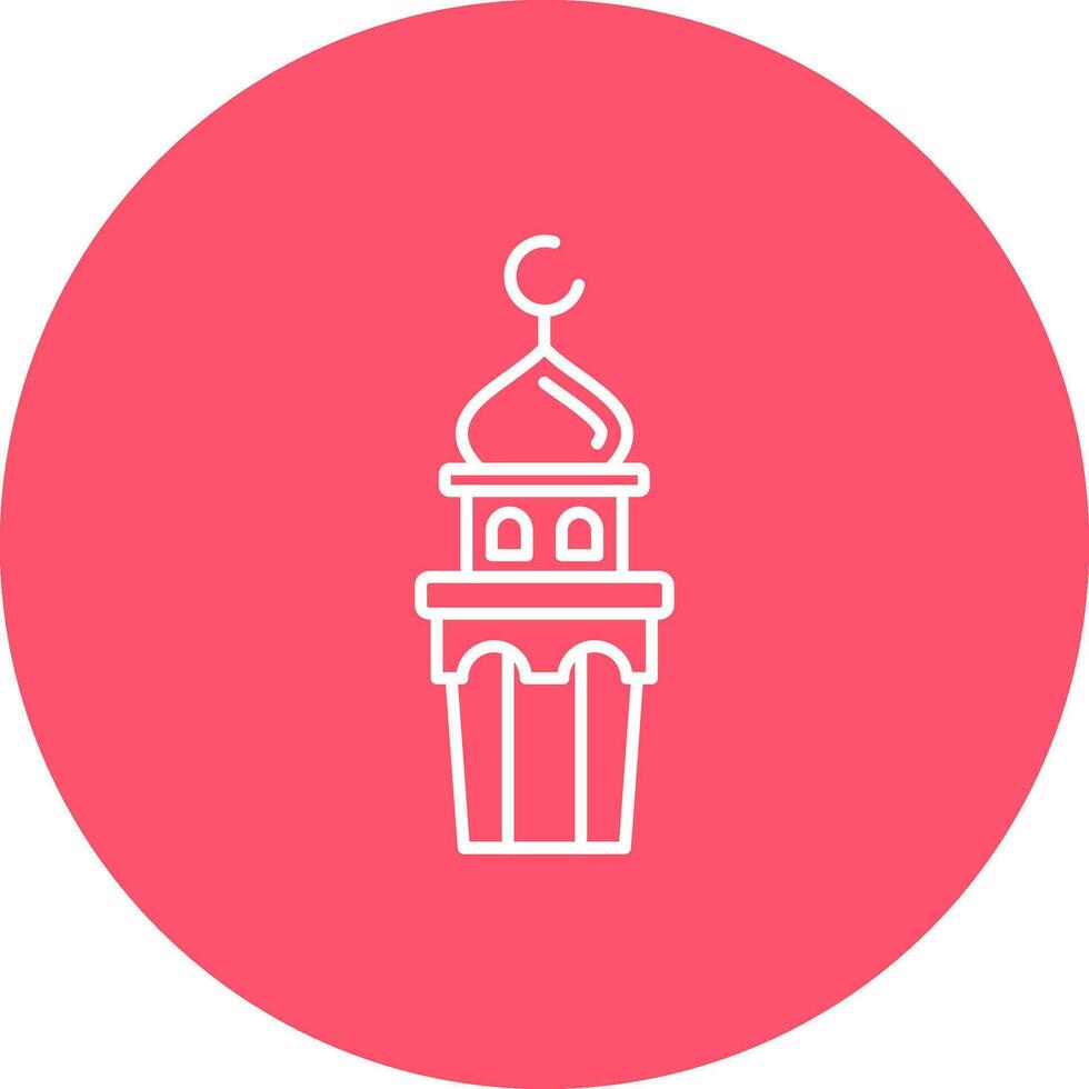 Minaret Line color circle Icon vector