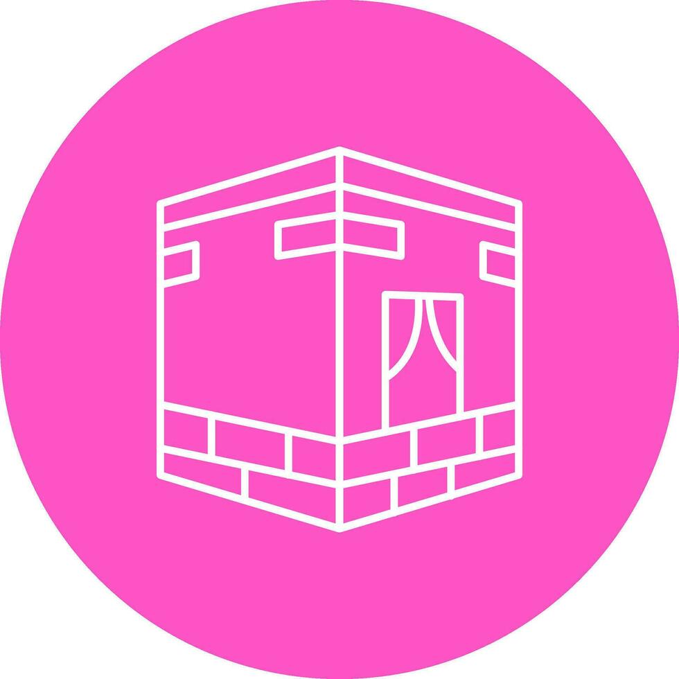 Qibla Line color circle Icon vector