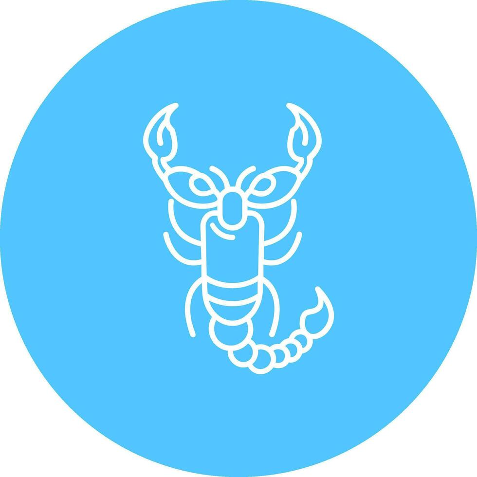 Scorpion Line color circle Icon vector