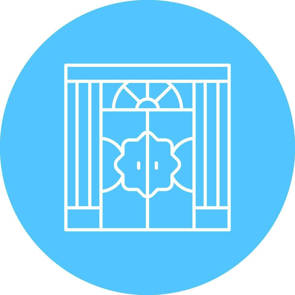 Entrance Line color circle Icon vector