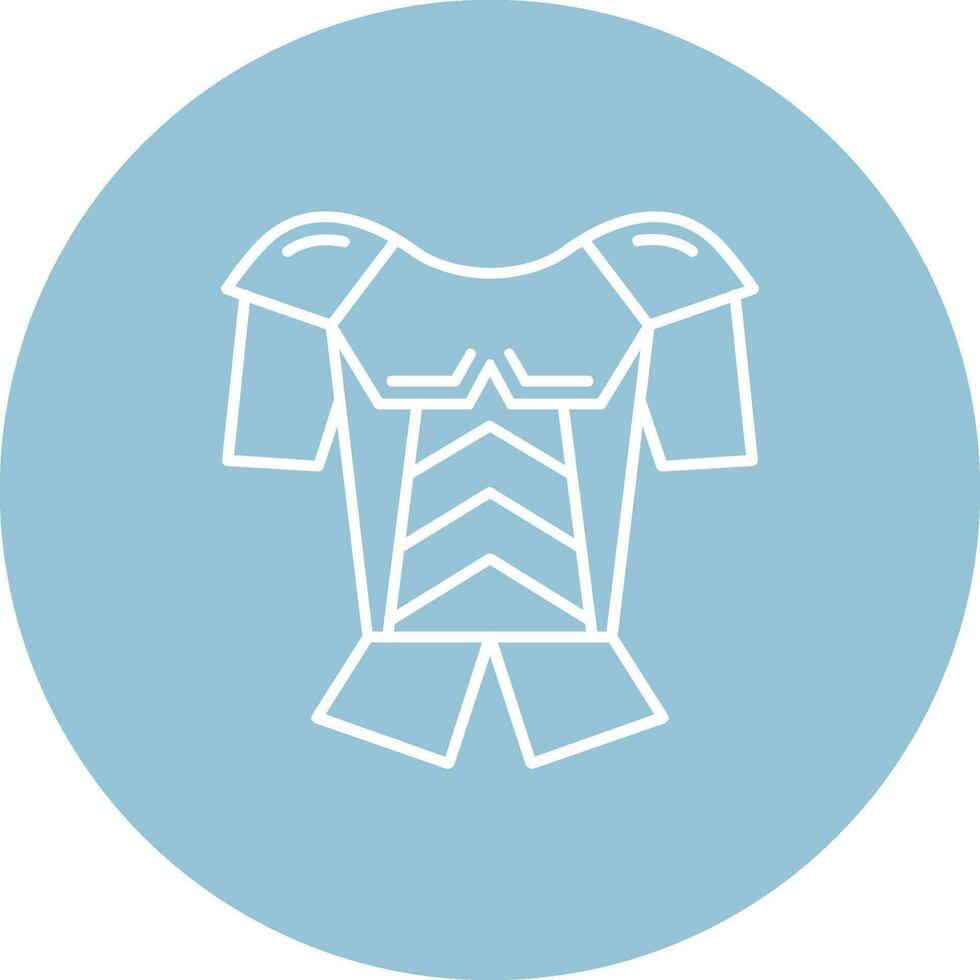 armadura línea color circulo icono vector