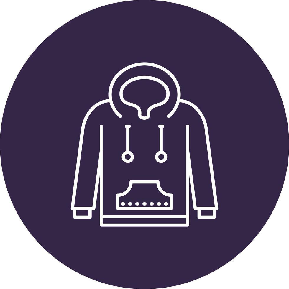Hoodie Line color circle Icon vector