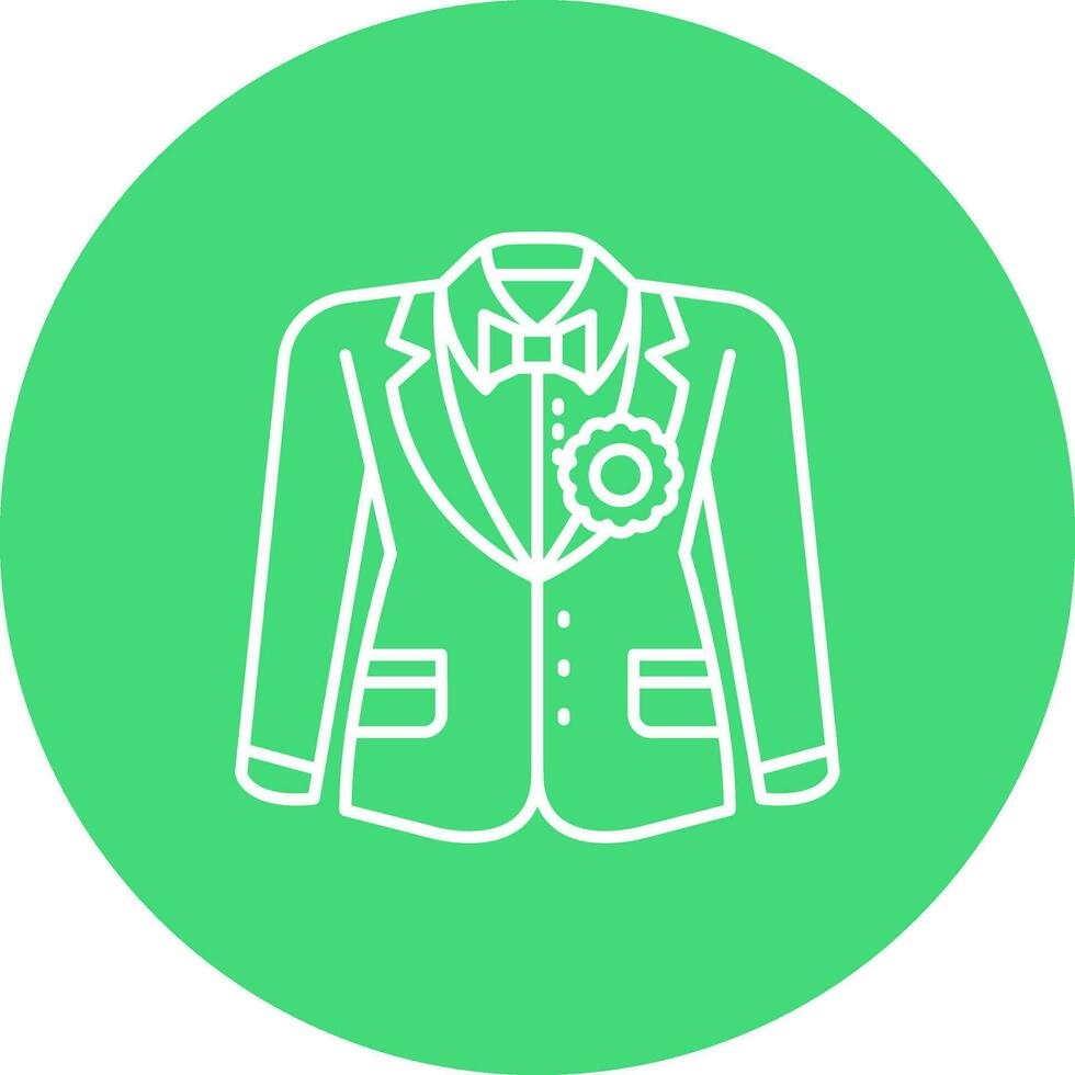 novio traje línea color circulo icono vector