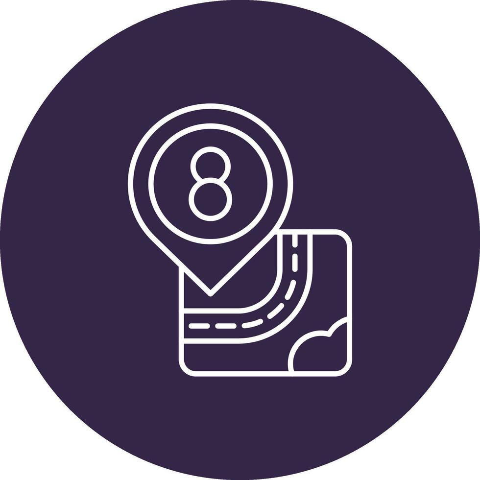 Eight Line color circle Icon vector