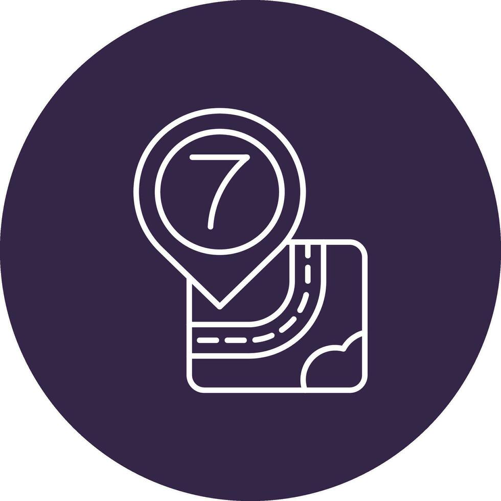 Seven Line color circle Icon vector