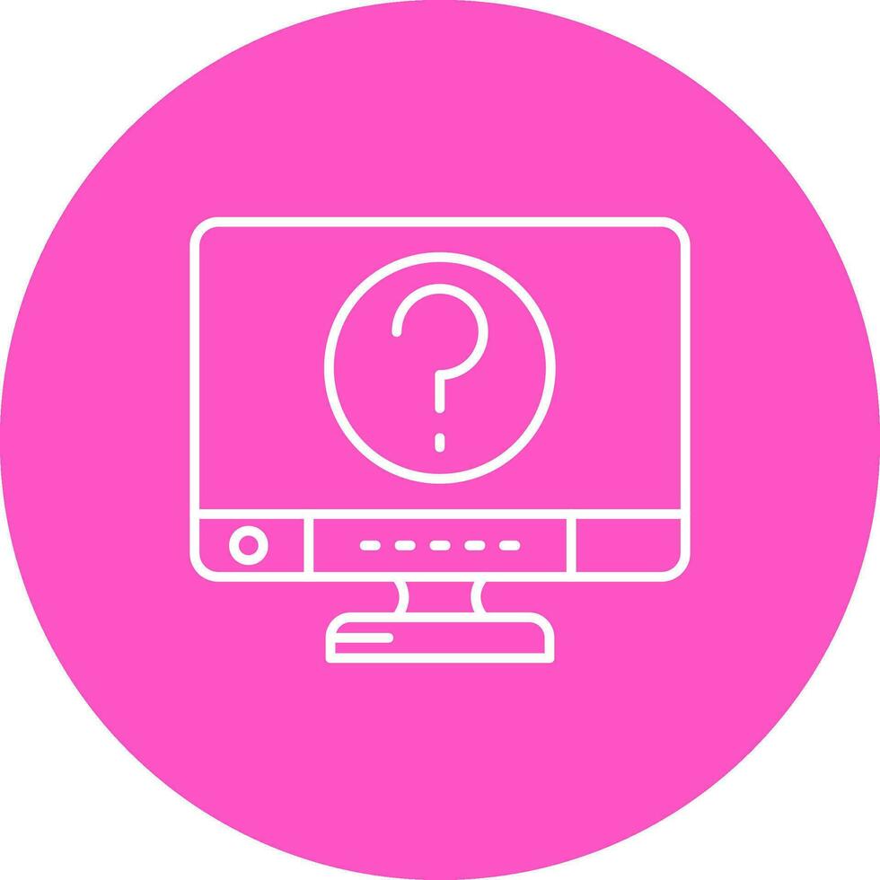 Question Line color circle Icon vector