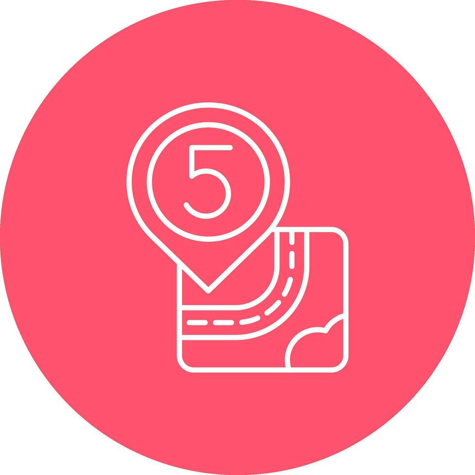 Five Line color circle Icon vector