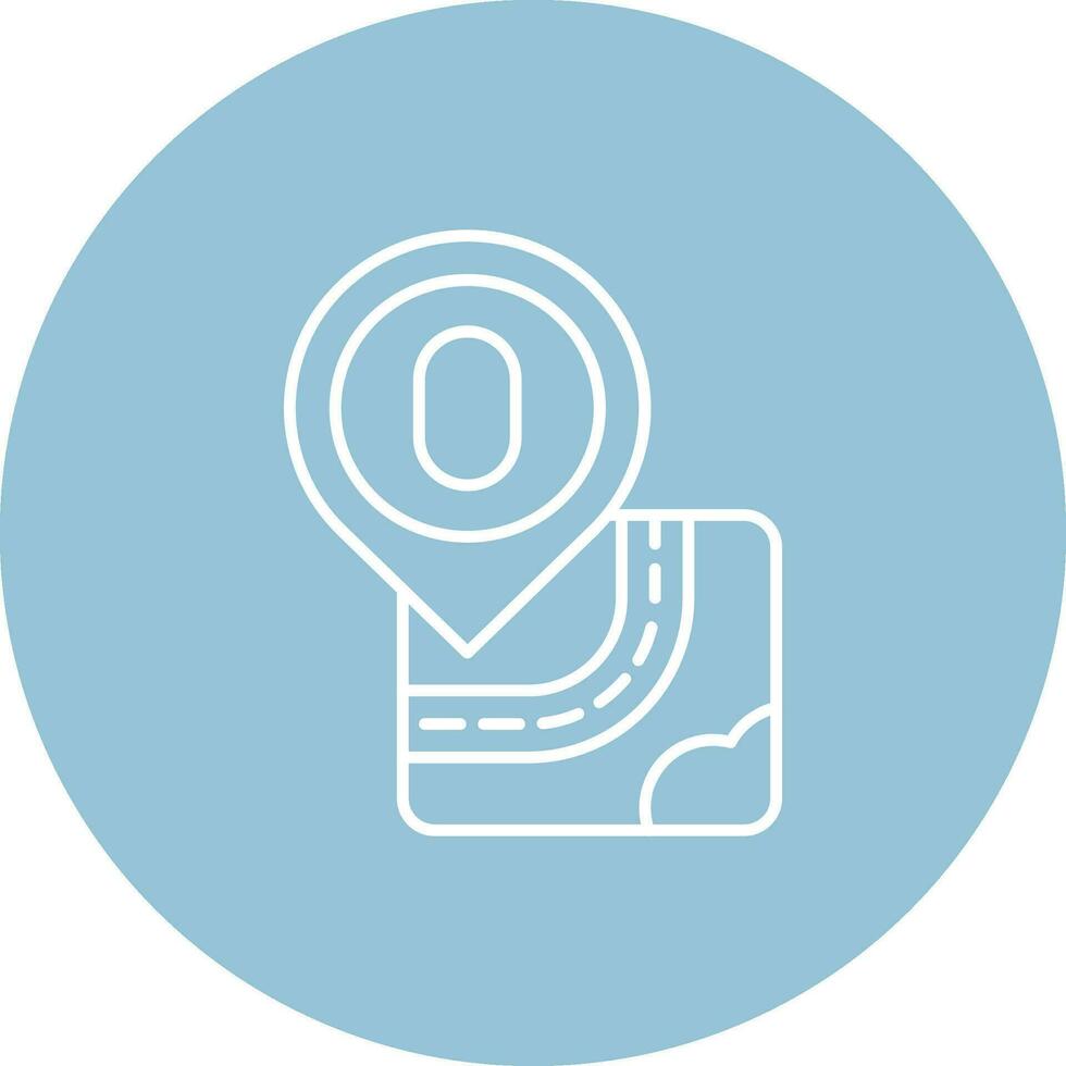 Zero Line color circle Icon vector