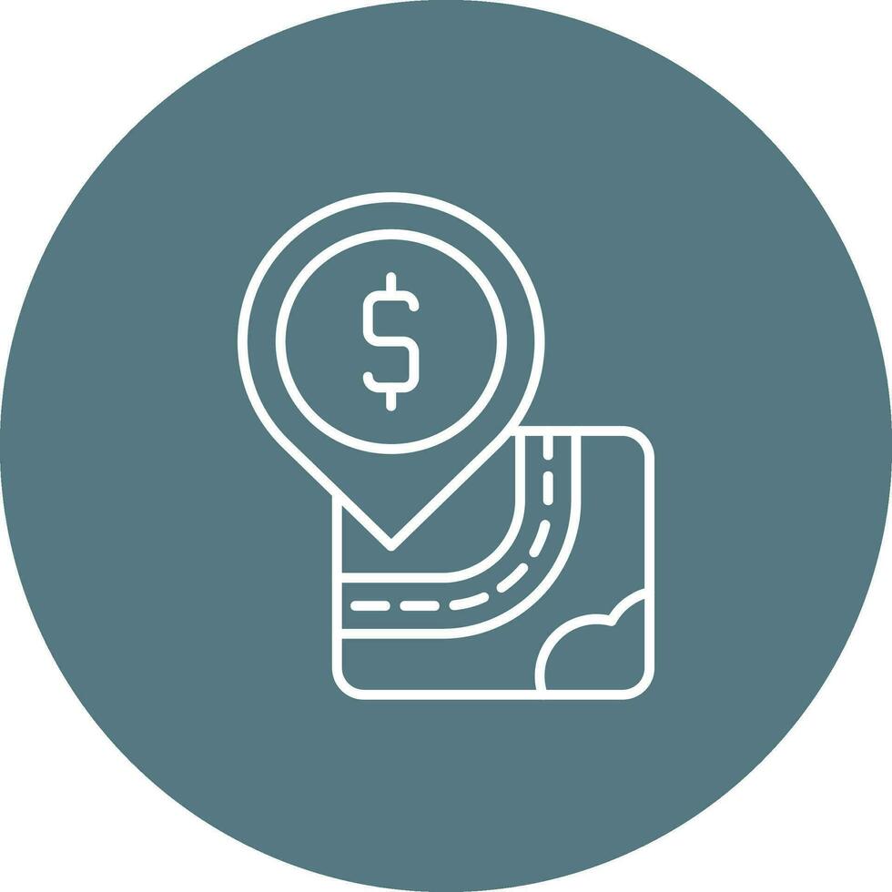 Atm Line color circle Icon vector