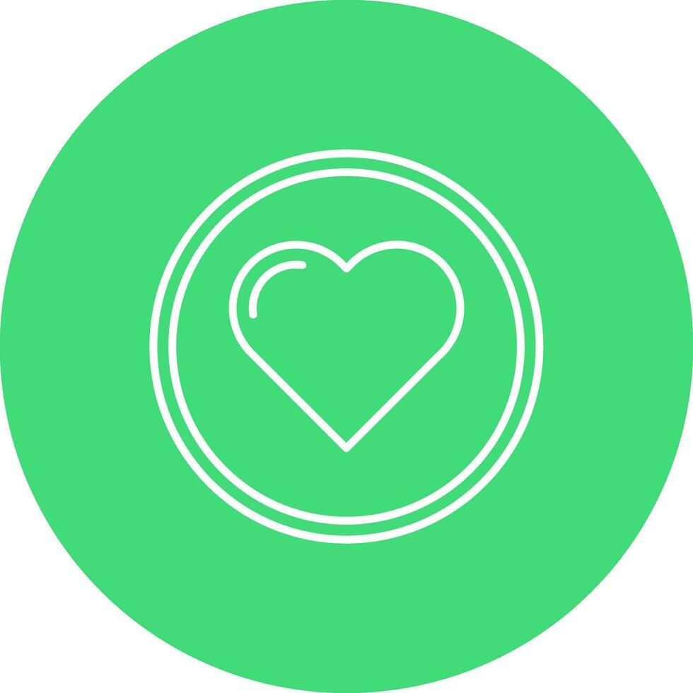 Heart Line color circle Icon vector