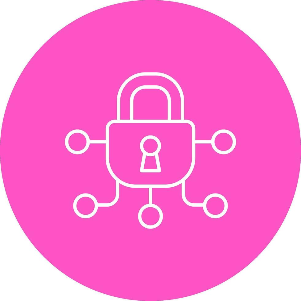 Safe Line color circle Icon vector