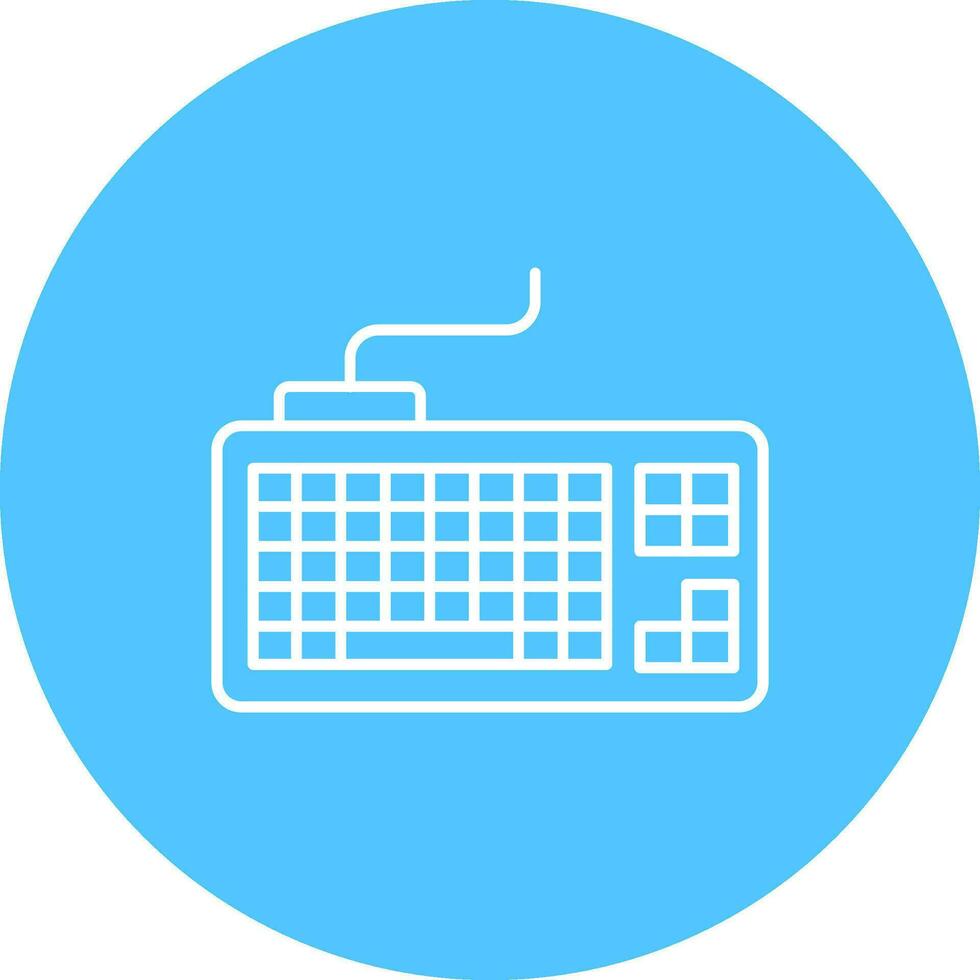 Keyboard Line color circle Icon vector