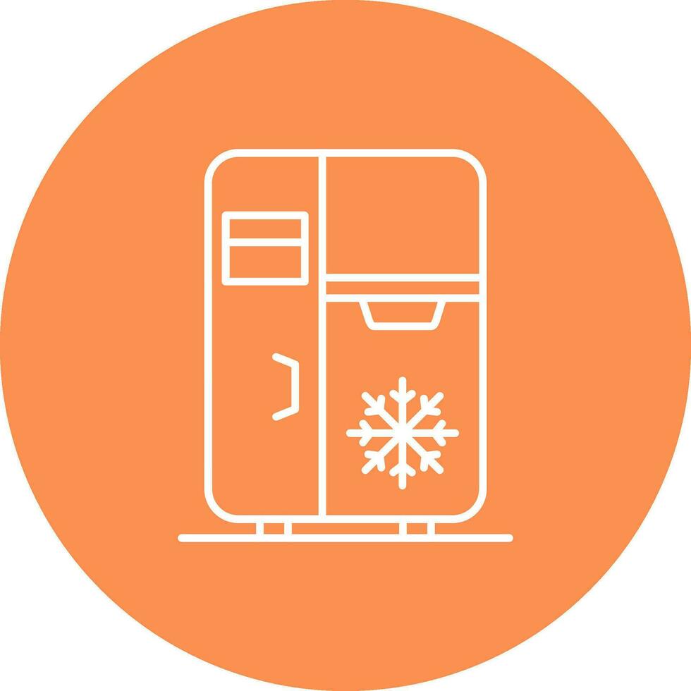 Refrigerator Line color circle Icon vector