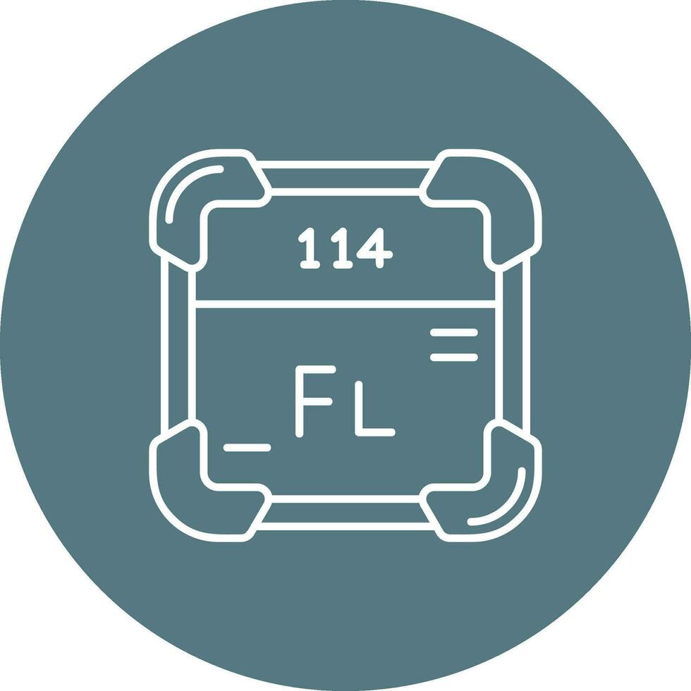 Flerovium Line color circle Icon vector