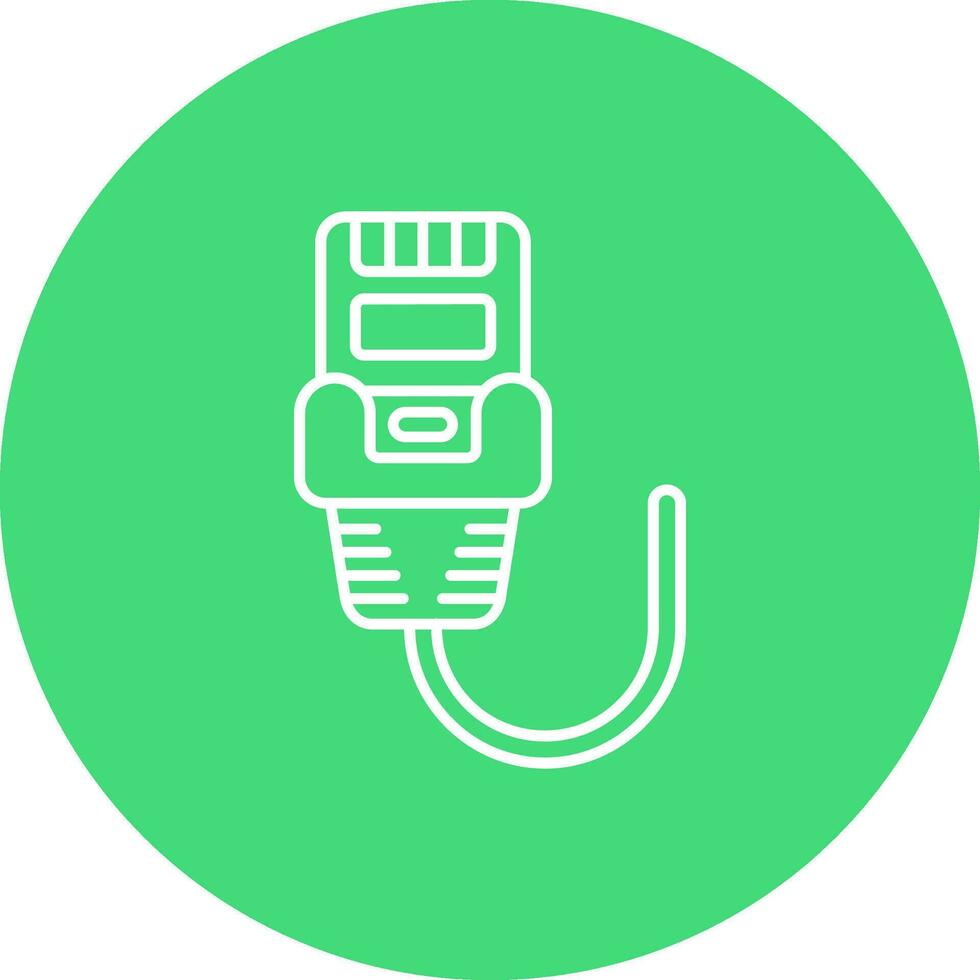 Ethernet Line color circle Icon vector