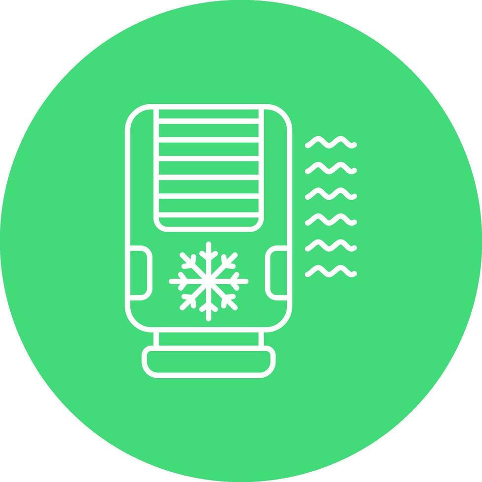Air conditioner Line color circle Icon vector