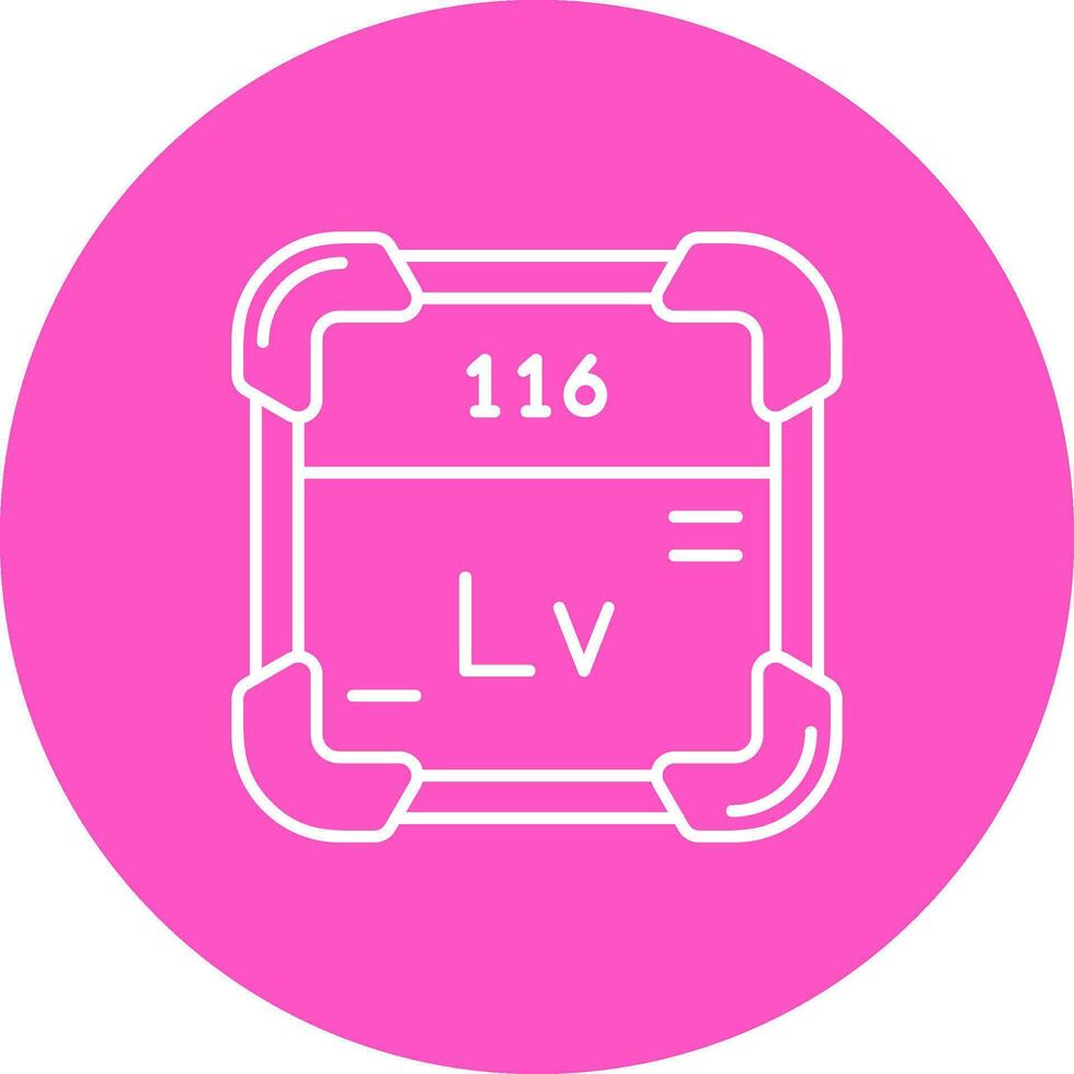 Livermorium Line color circle Icon vector