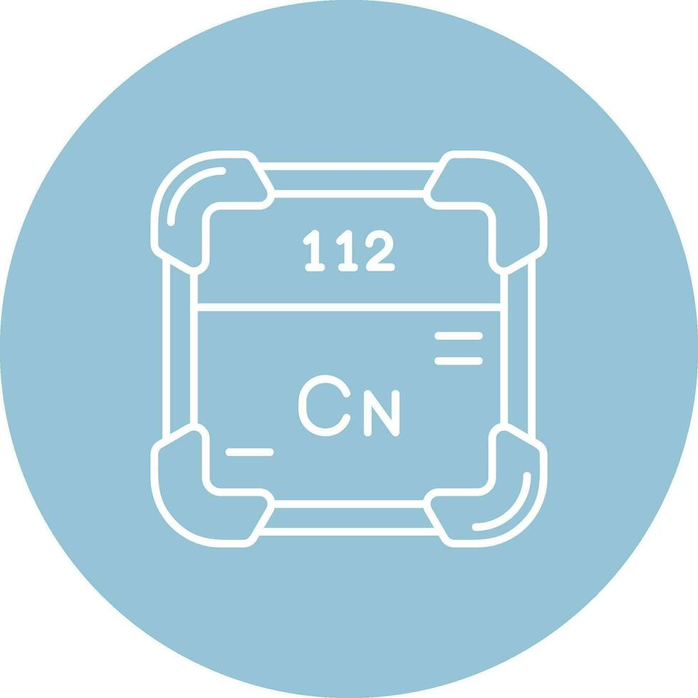 Copernicium Line color circle Icon vector