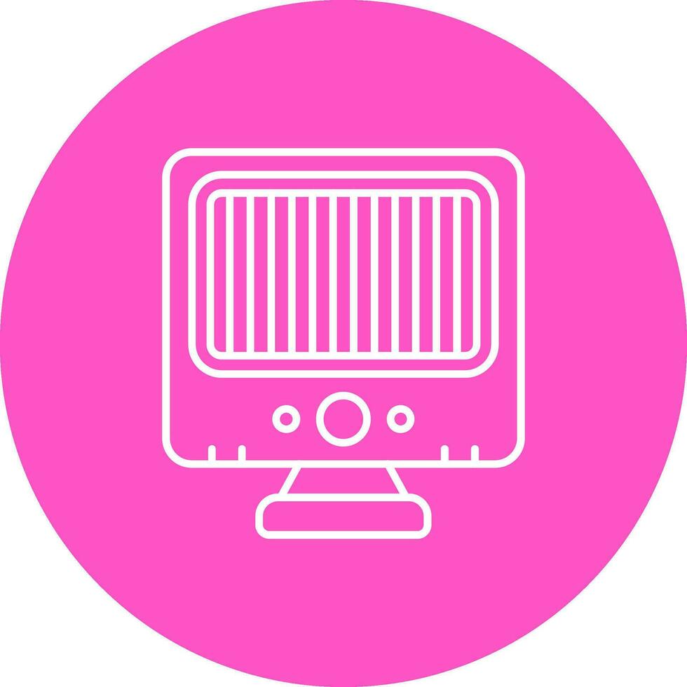 Heater Line color circle Icon vector