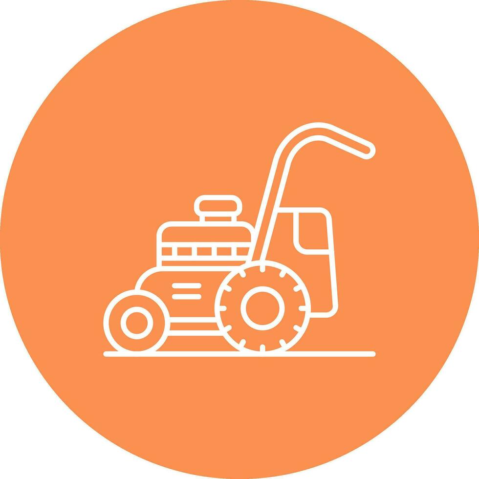 Mower Line color circle Icon vector