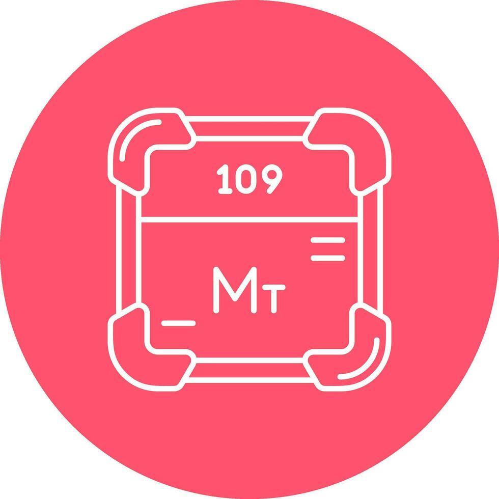 Meitnerium Line color circle Icon vector
