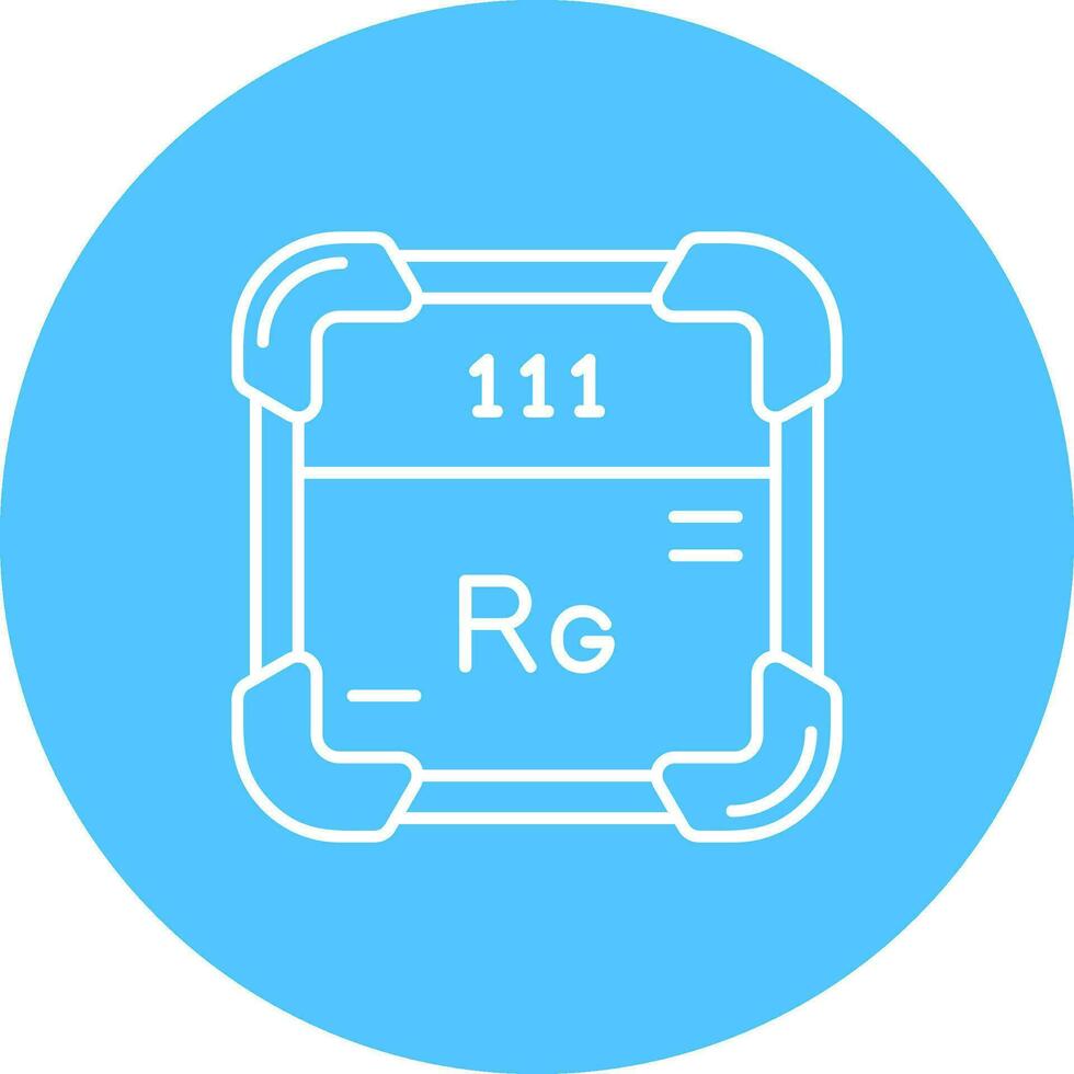 Roentgenium Line color circle Icon vector