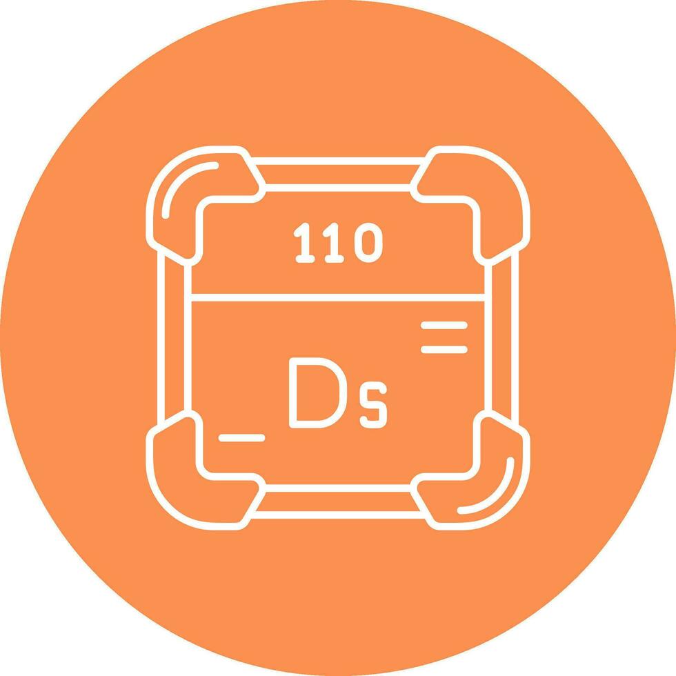 Darmstadtium Line color circle Icon vector