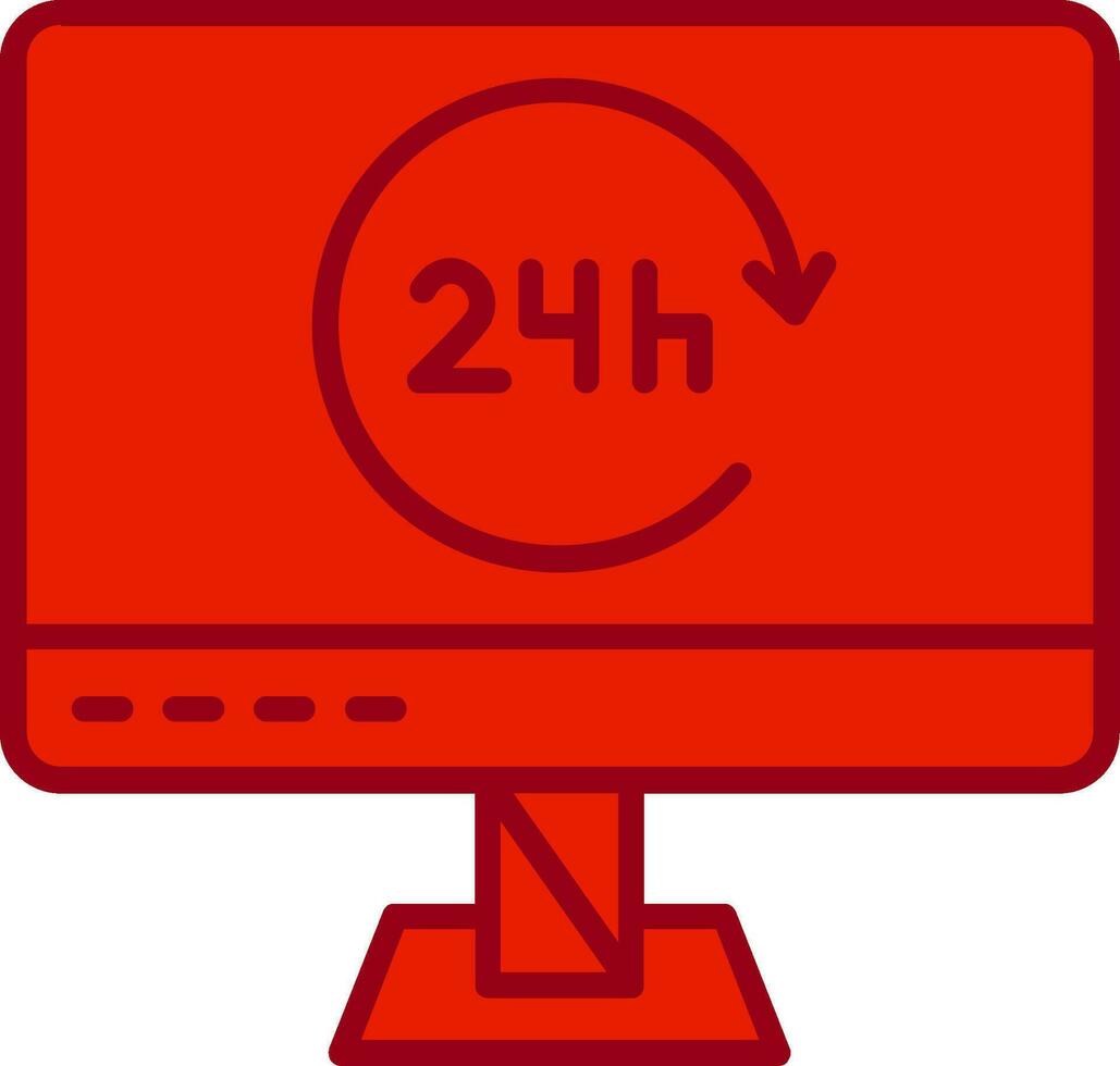 Icono de vector de 24 horas