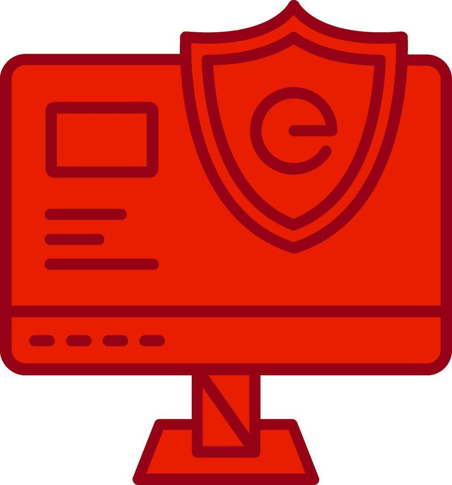 icono de vector de protección de datos