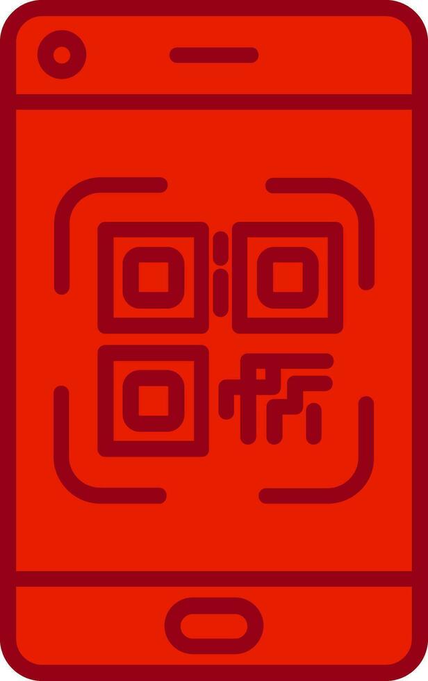 Smartphone Qr Code Vector Icon