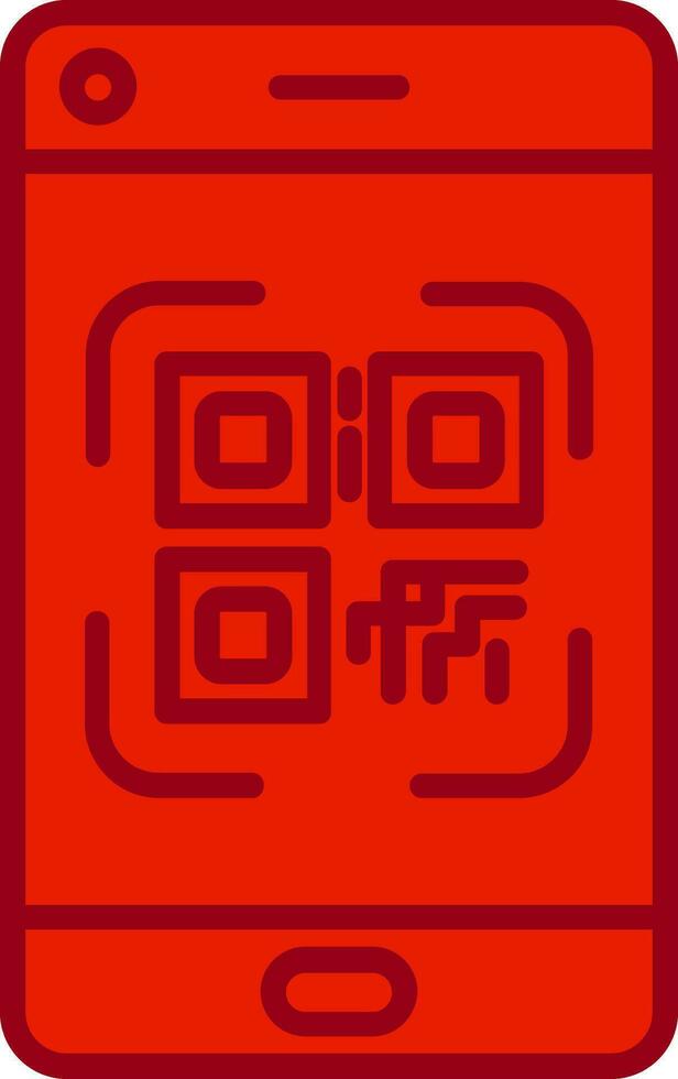 teléfono inteligente qr código vector icono