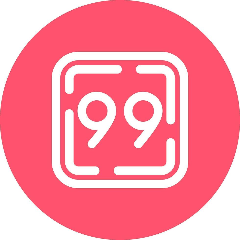 Ninety Nine Line color circle Icon vector