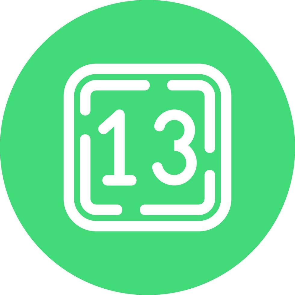 Thirteen Line color circle Icon vector